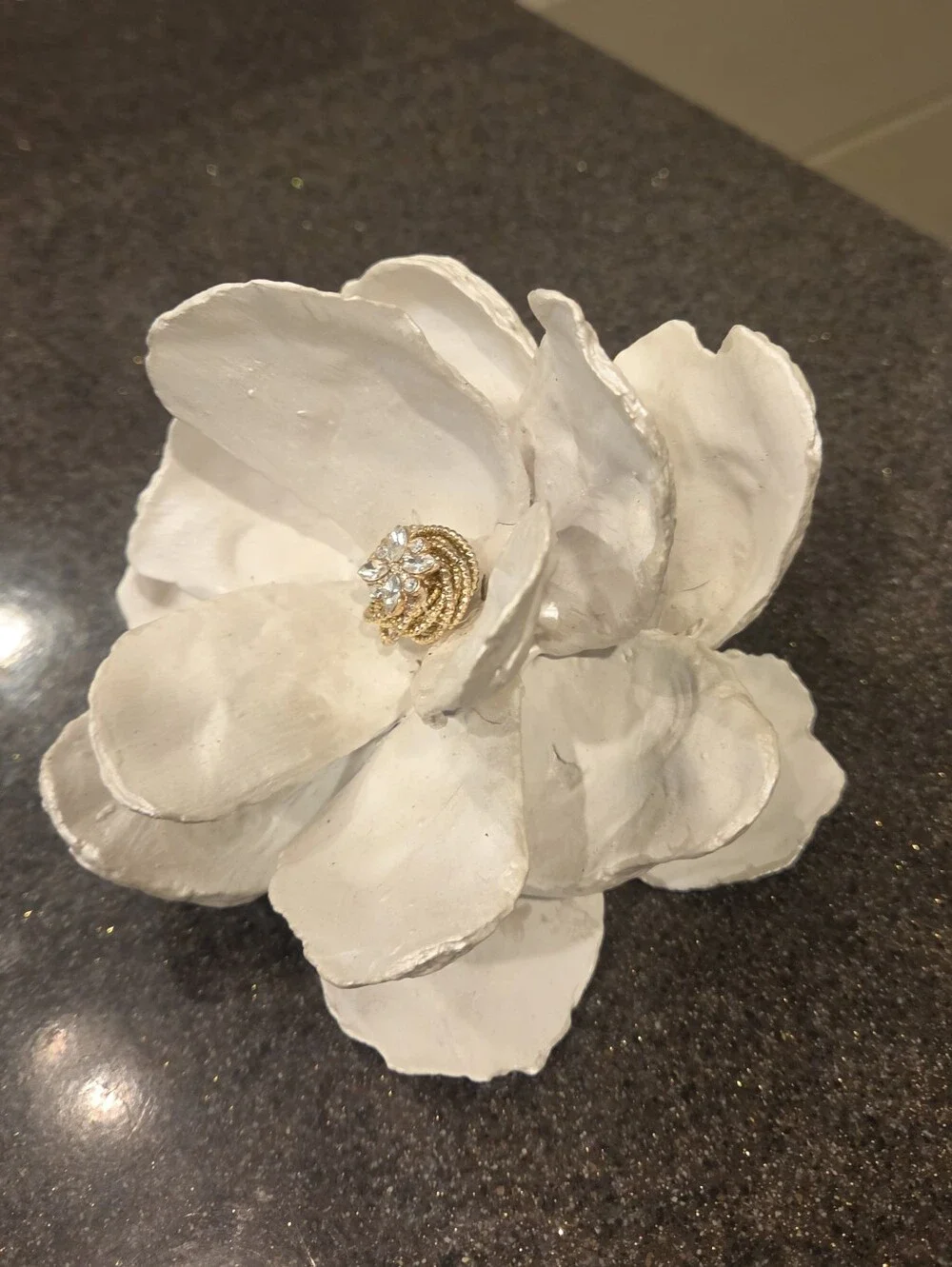 Handcrafted Oyster Shell Magnolia Flower